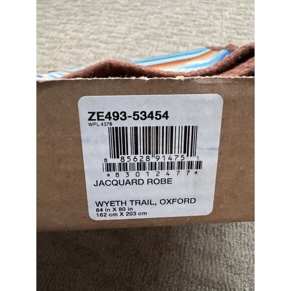 NWT Pendleton Beaver State Pagosa Springs Jacquard Robe Blanket Turquoise Box - Picture 9 of 12